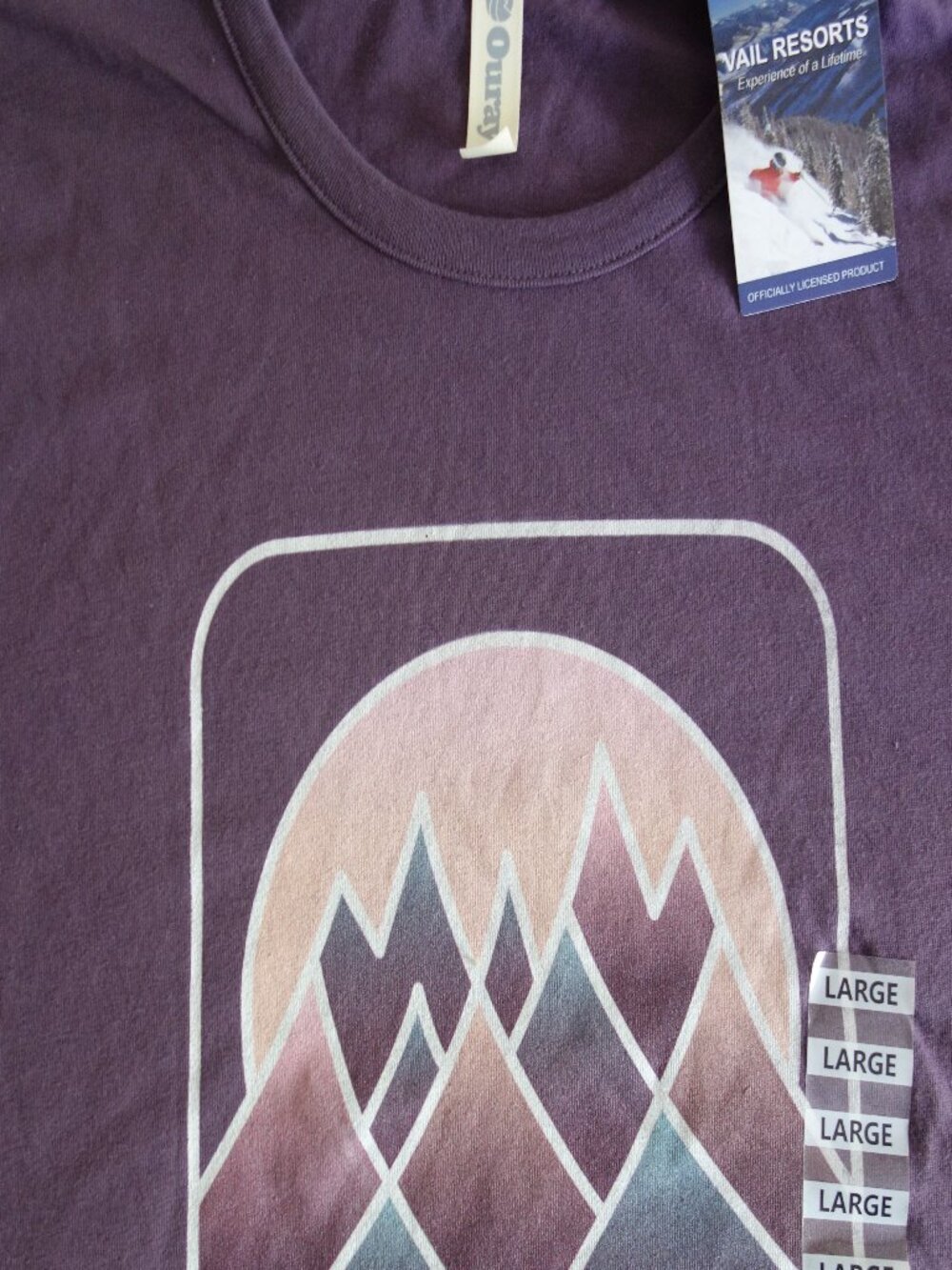 NWT OURAY Heavenly Lake Tahoe Plum / Purple Short Sleeve T-shirt – Wmns L